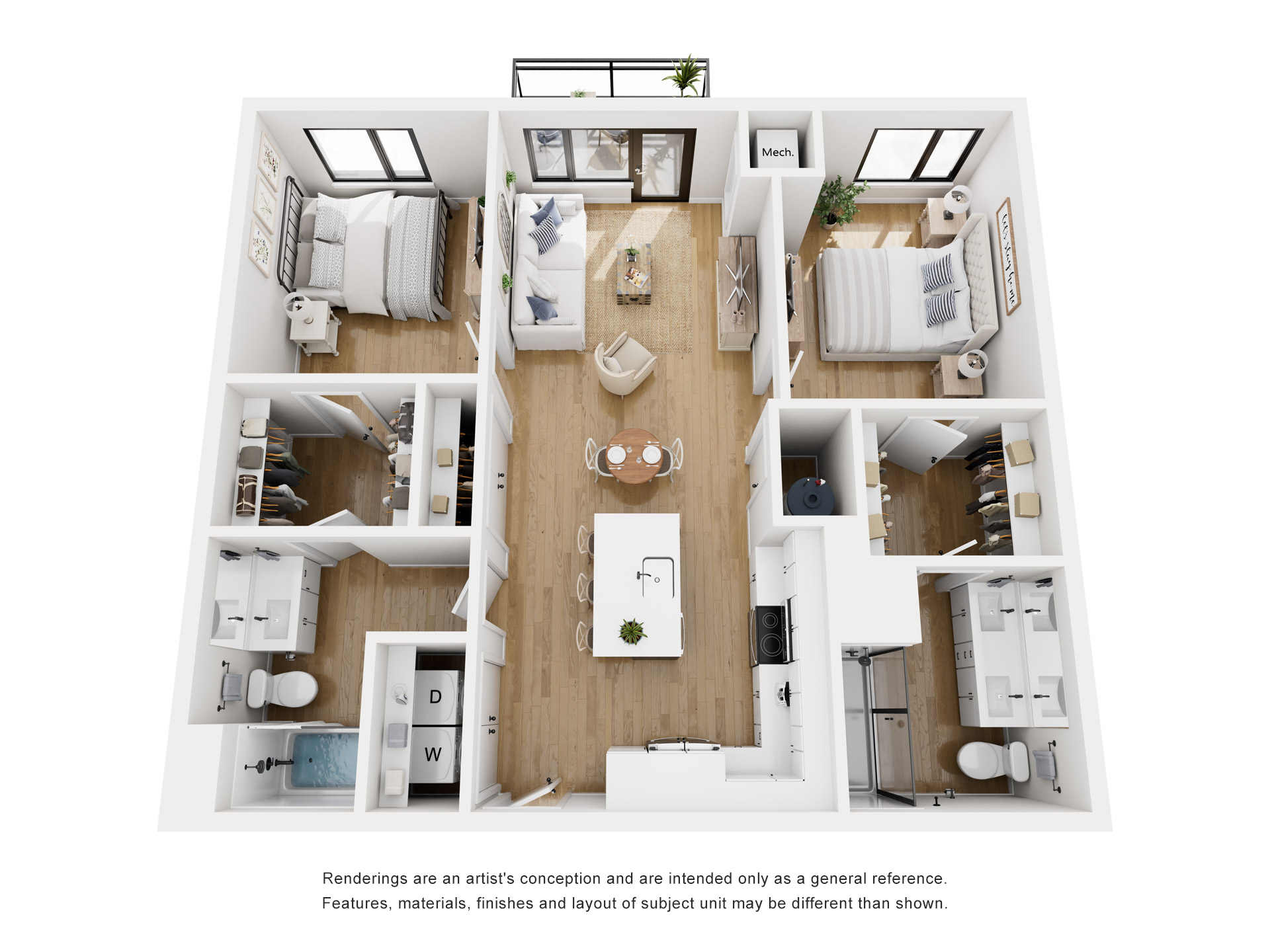 Floor plan layout diagram for B1-1054